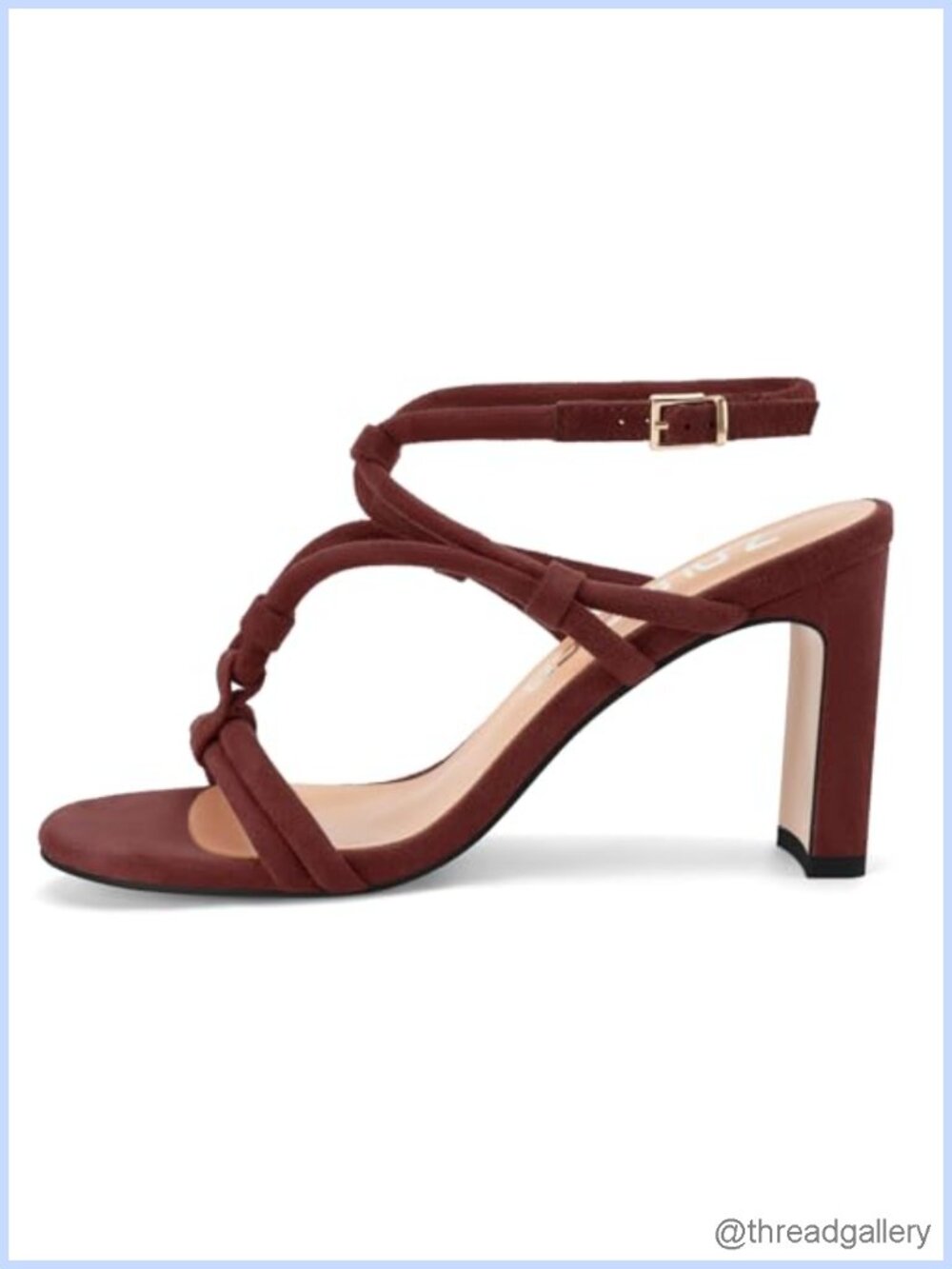 Women's Gladiator Sandals Suede Open Toe Strappy Block Heel Summer Party